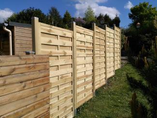 Pose d'une palisssade