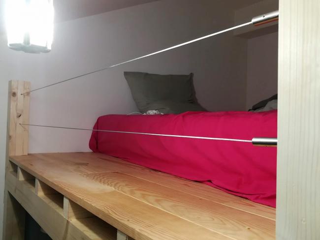 Pose du garde-corps en câble acier