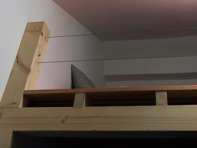 Pose du garde-corps en câble acier